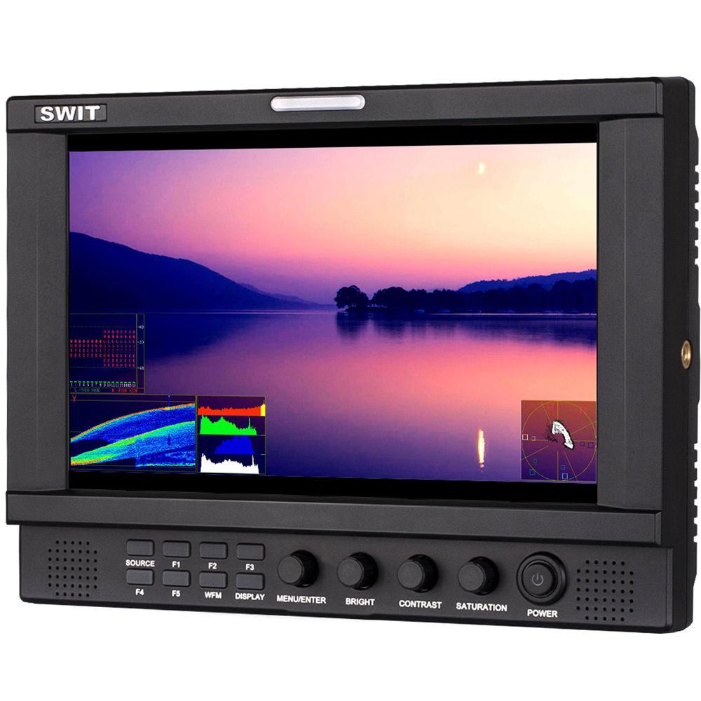 SWIT SWITS-1093F 9"FullHD Waveform LCD Monitor w 8 Interchangeable DV Battery Plates f Sony L Batteries