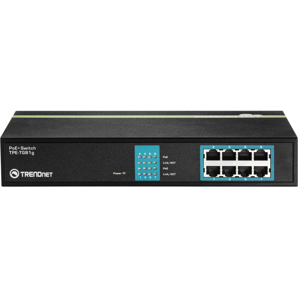 TRENDnet TPE-TG81G 8-Port Gigabit PoE Unmanaged Switch