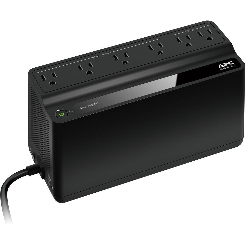 APC BE425M Back-UPS 6-Outlet Surge Protector and Battery Backup