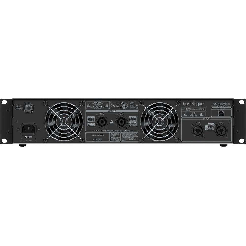 Behringer NX6000D Ultra-Lightweight Class-D Power Amplifier with DSP