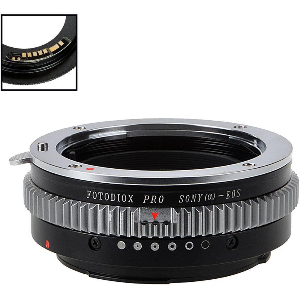 FotodioX Pro Lens Mount Adapter with Generation v10 Focus Confirmation Chip for Sony A-Mount Lens to Canon EF or EF-S Mount Camera