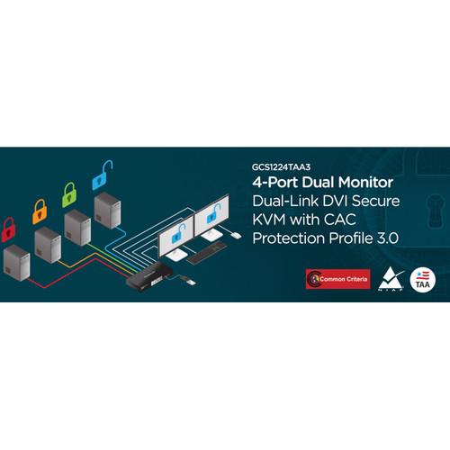 IOGEAR 4-Port Dual View Dual-Link DVI Secure KVM Switch