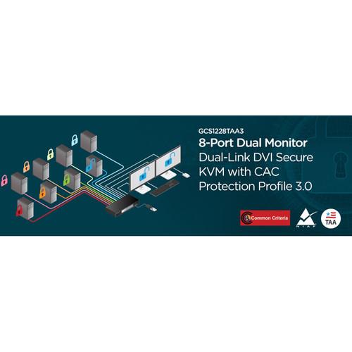 IOGEAR 8-Port Dual View Dual-Link DVI Secure KVM Switch