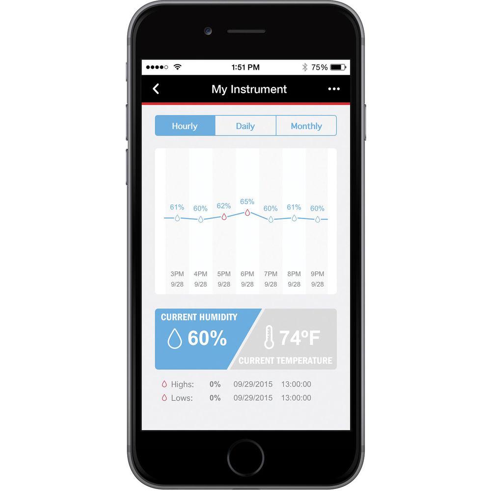 Planet Waves Humiditrak Bluetooth Humidity and Temperature Sensor