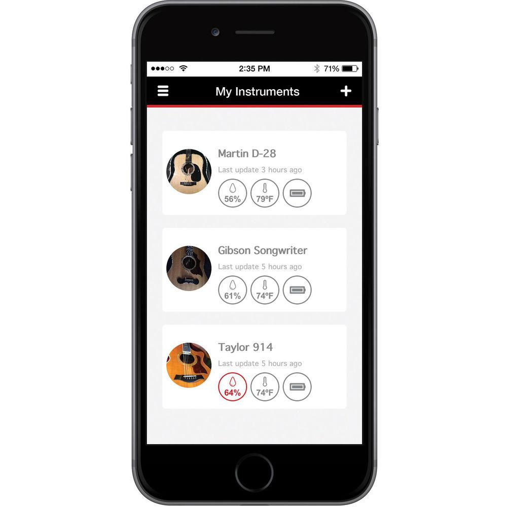 Planet Waves Humiditrak Bluetooth Humidity and Temperature Sensor