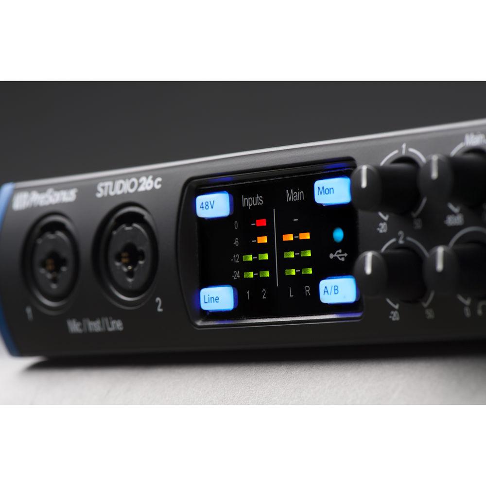 PreSonus Studio 26c 2x4 USB Type-C Audio MIDI Interface