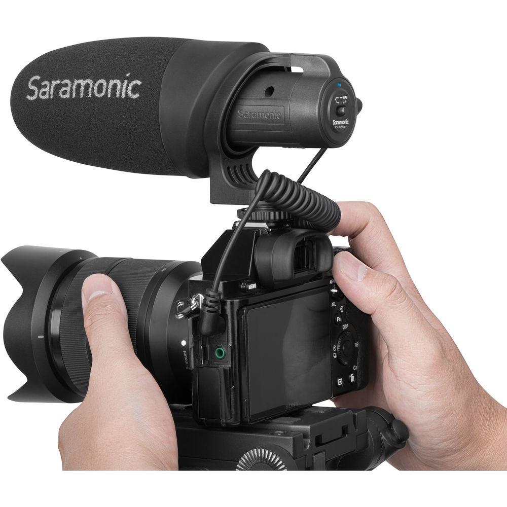 Saramonic CamMic Battery-Powered Camera-Mount Shotgun Microphone for DSLR Cameras and Smartphones