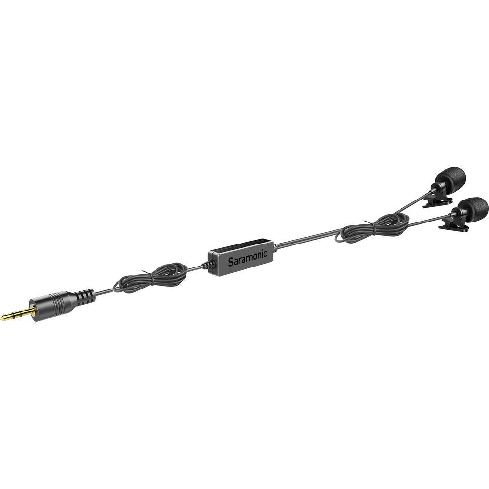 Saramonic LavMicro 2M Dual Omnidirectional Lavalier Microphone for DSLR Camera and Smartphone