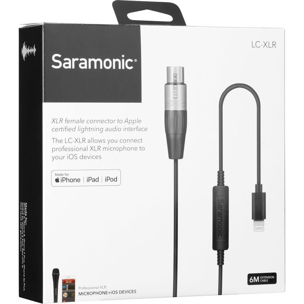 Saramonic LC-XLR Female XLR to Lightning Microphone Adapter Cable for iOS Devices