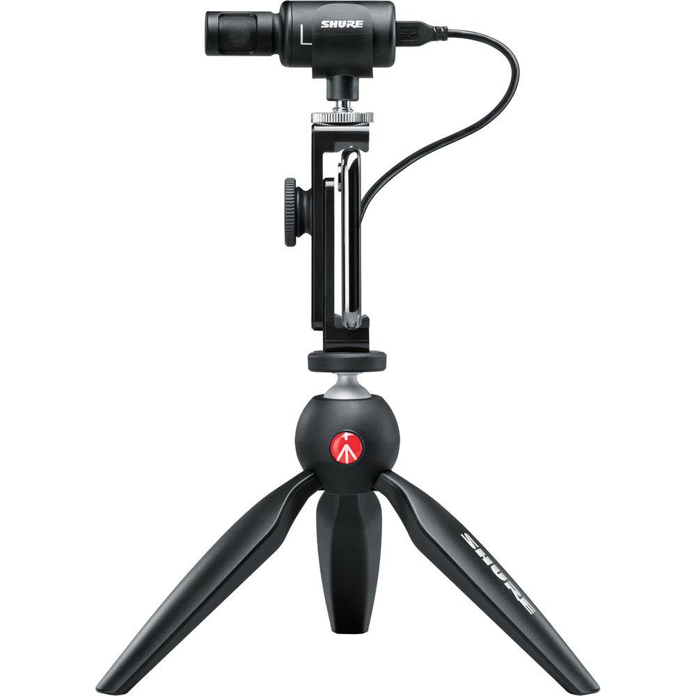 Shure MOTIV MV88 Video Kit - Digital Stereo Condenser Microphone and Accessories for Smartphones