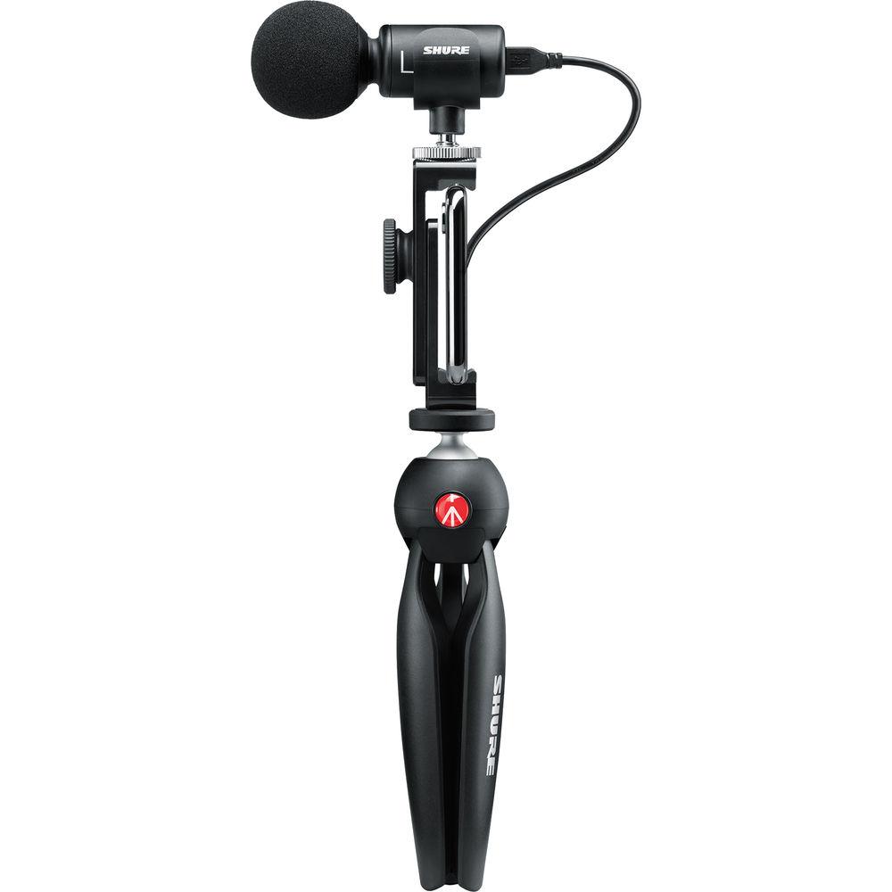 Shure MOTIV MV88 Video Kit - Digital Stereo Condenser Microphone and Accessories for Smartphones, Shure, MOTIV, MV88, Video, Kit, Digital, Stereo, Condenser, Microphone, Accessories, Smartphones