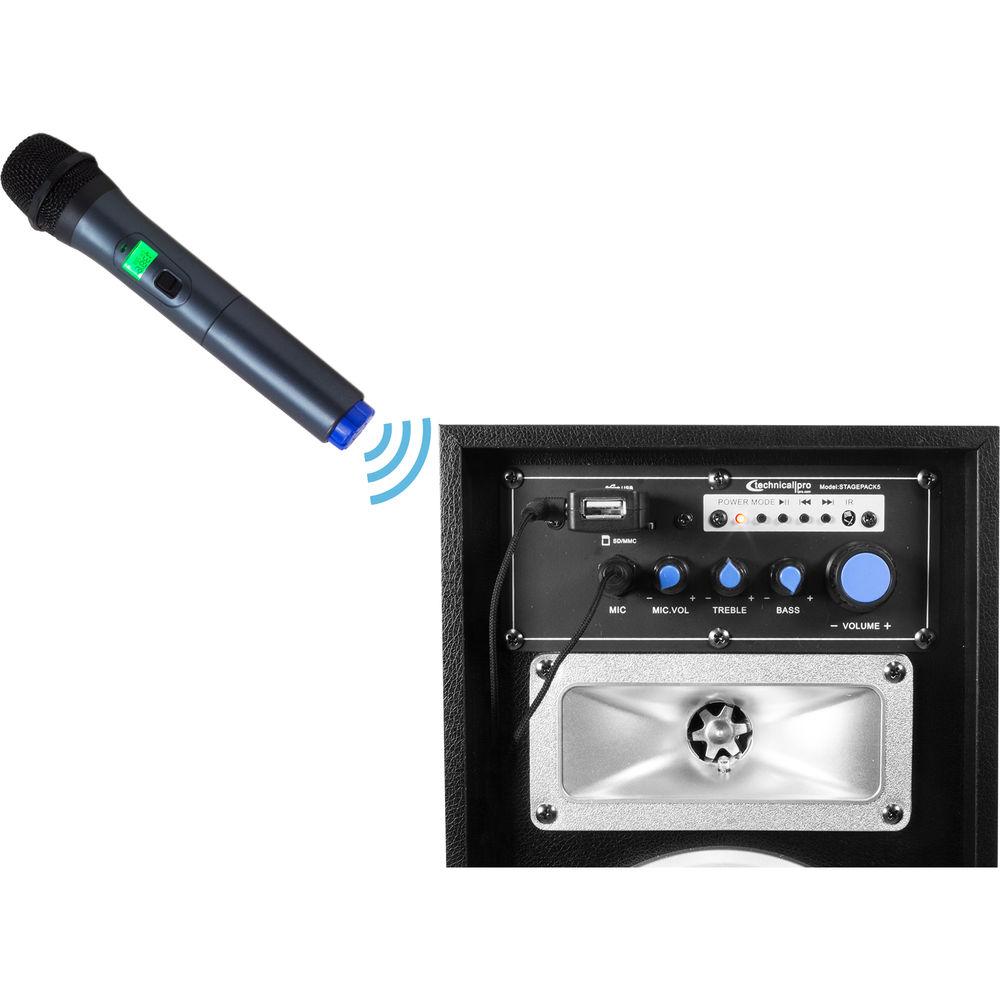 Technical Pro WMU99 Wireless Handheld UHF Mic with USB Powered Receiver, Technical, Pro, WMU99, Wireless, Handheld, UHF, Mic, with, USB, Powered, Receiver