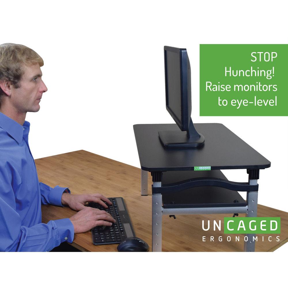 Uncaged Ergonomics Lift Adjustable Height Monitor Stand