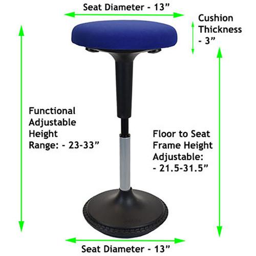 Uncaged Ergonomics Wobble Stool - Round Fabric Seat