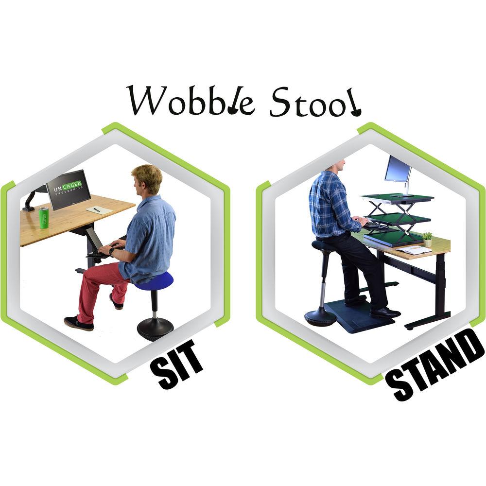 Uncaged Ergonomics Wobble Stool - Triangular Vinyl Seat