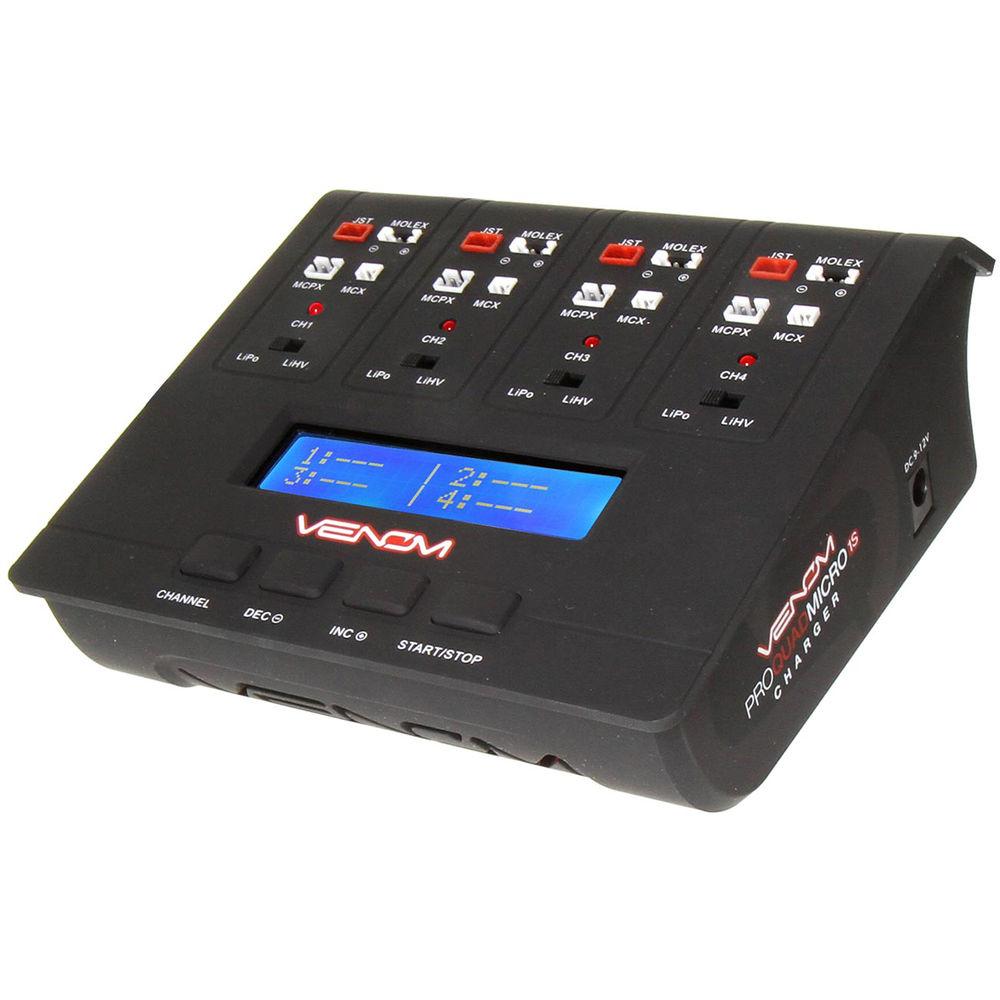 Venom Group Pro Quad Micro 1S 4-Channel AC DC LiPo & LiHV Battery Charger