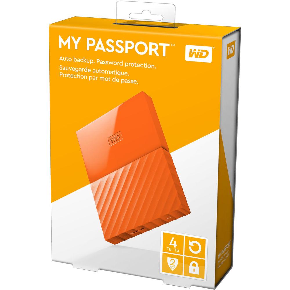 WD 4TB My Passport USB 3.0 Secure Portable Hard Drive