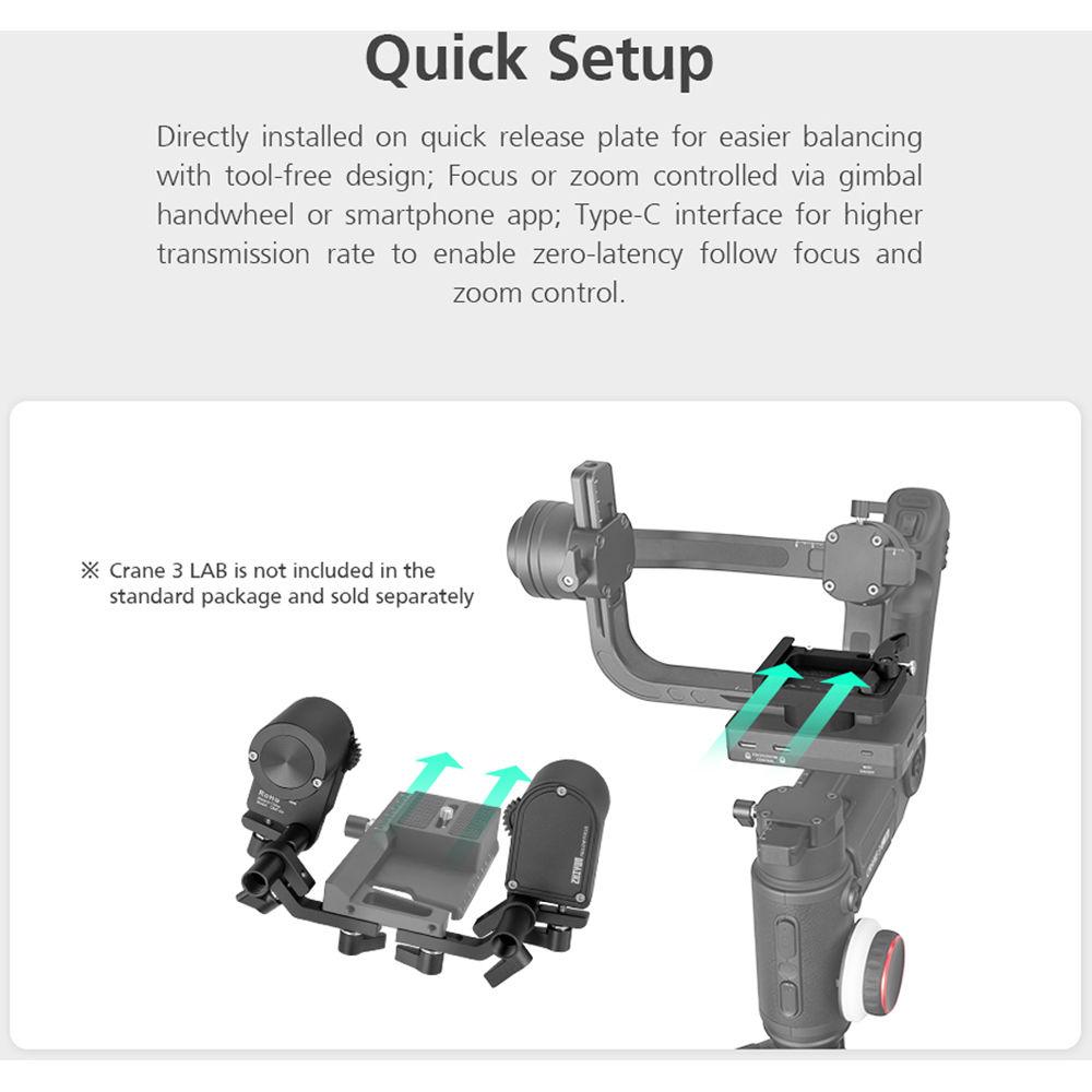 Zhiyun-Tech TransMount Focus & Zoom Servo Combo Kit for Crane 3-Lab