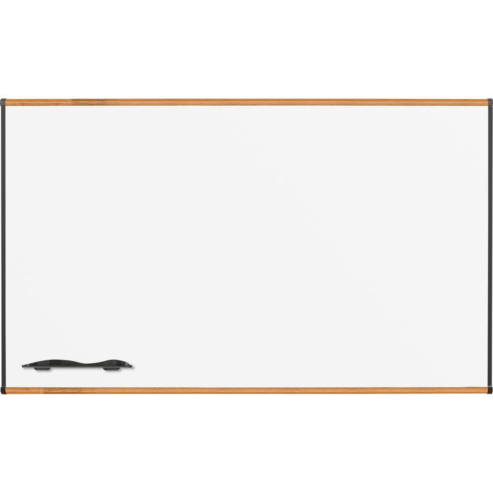 Best Rite Porcelain Steel Whiteboard with Medium Oak Origin Trim