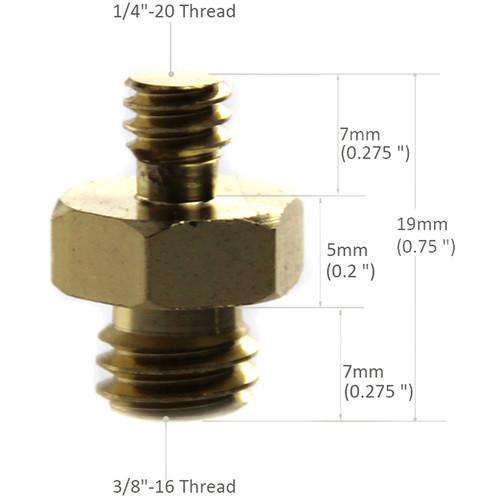 CAMVATE 3 8"-16 To 5 8"-27 And 1 4"-20 To 3 8"-16 Screw Adapter Set