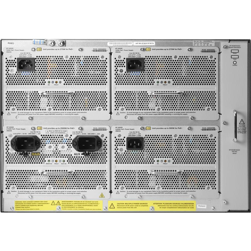 HP Aruba J9822A 12-Slot 10 GbE & PoE Managed Switch