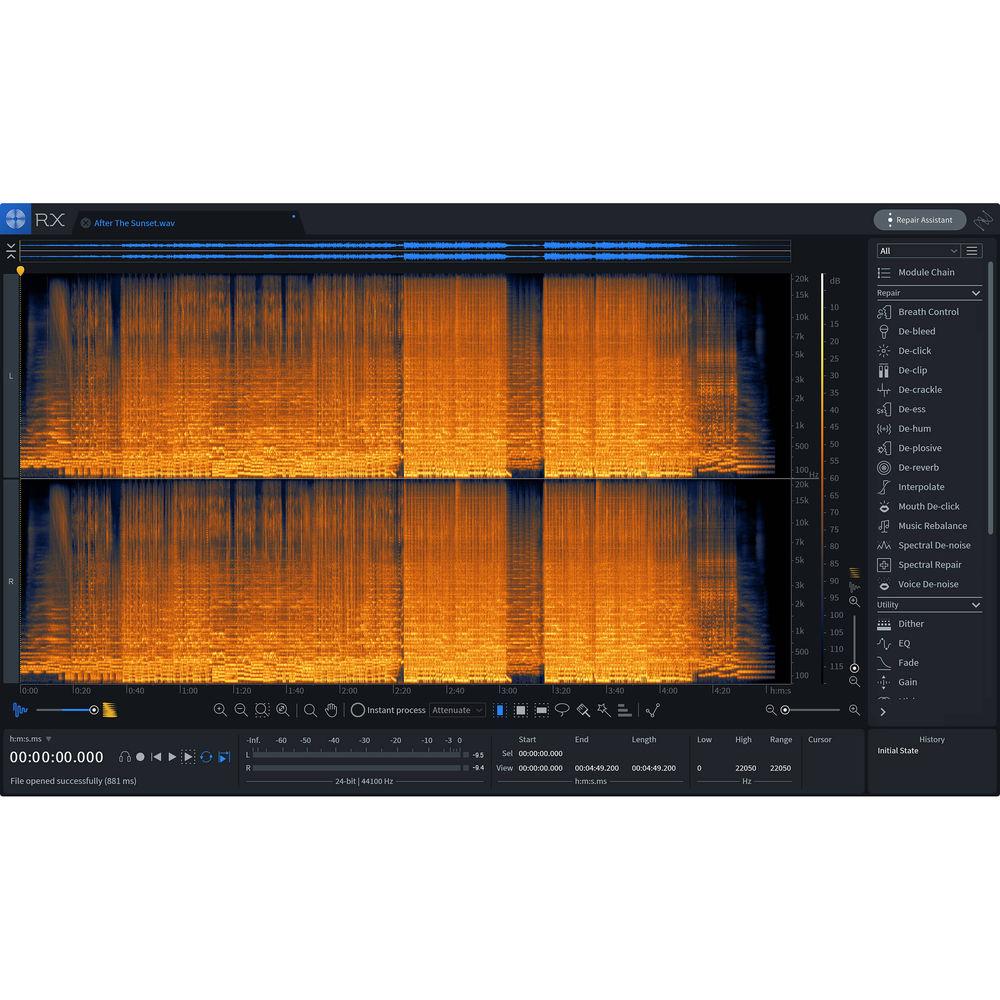 iZotope RX 7 Standard Audio Restoration and Enhancement Software