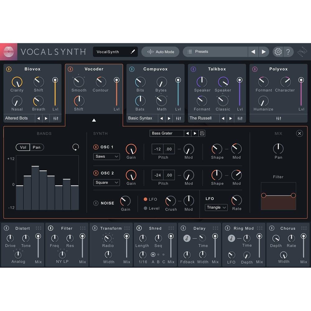 iZotope VocalSynth 2 - Vocal Resynthesis and Harmony Generation Software
