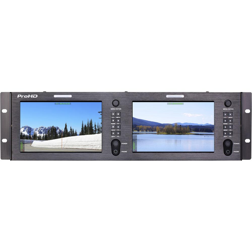 JVC Dual 7" Full HD 4K-HDMI LCD Rack Monitor