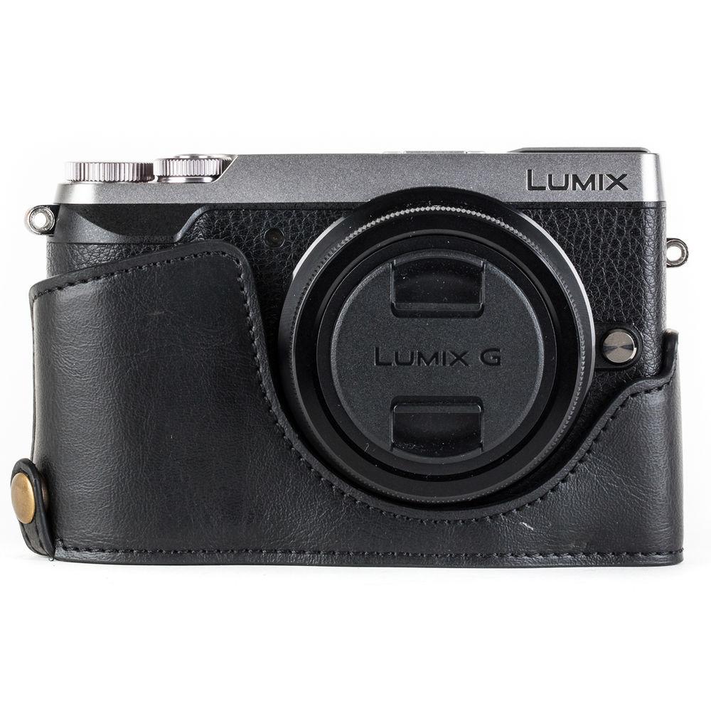 MegaGear Ever Ready Leather Camera Case for Panasonic Lumix DMC-GX85, GX80 with 12-32mm Lens