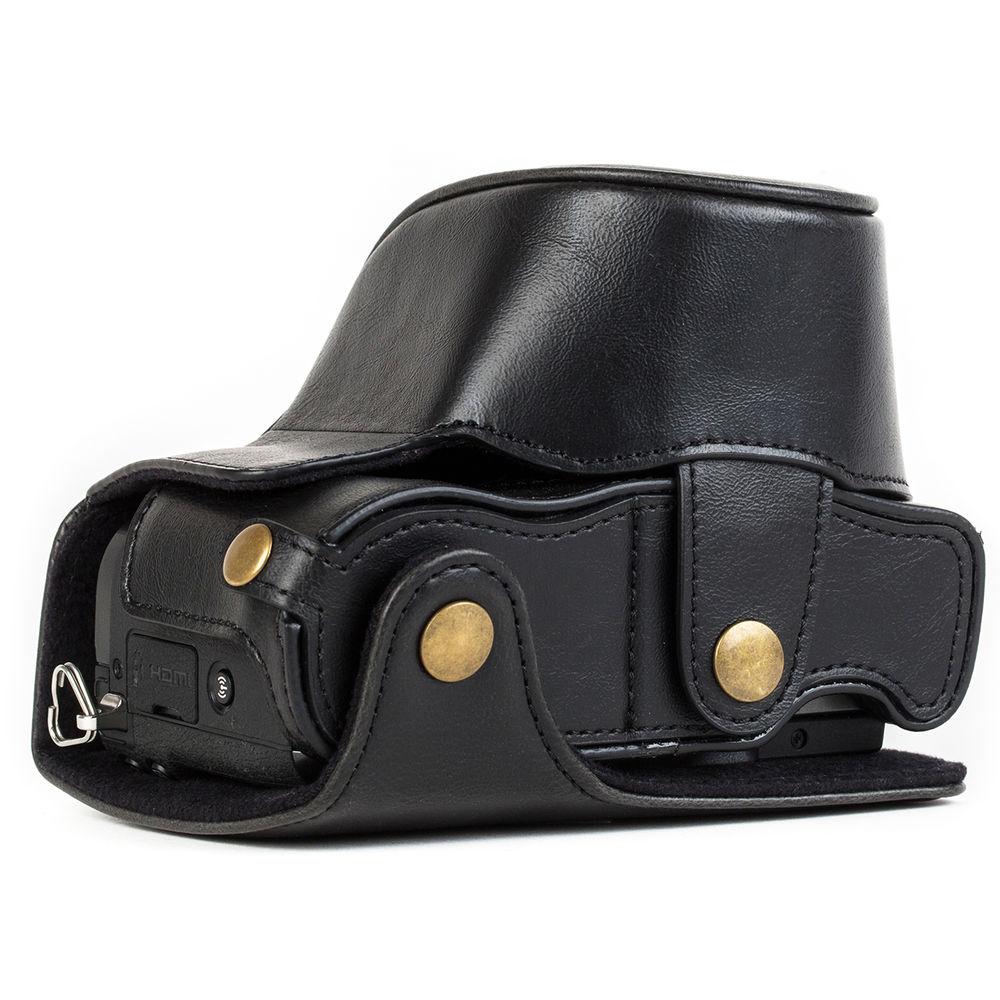 MegaGear Ever Ready Leather Camera Case for Panasonic Lumix DMC-GX85, GX80 with 12-32mm Lens