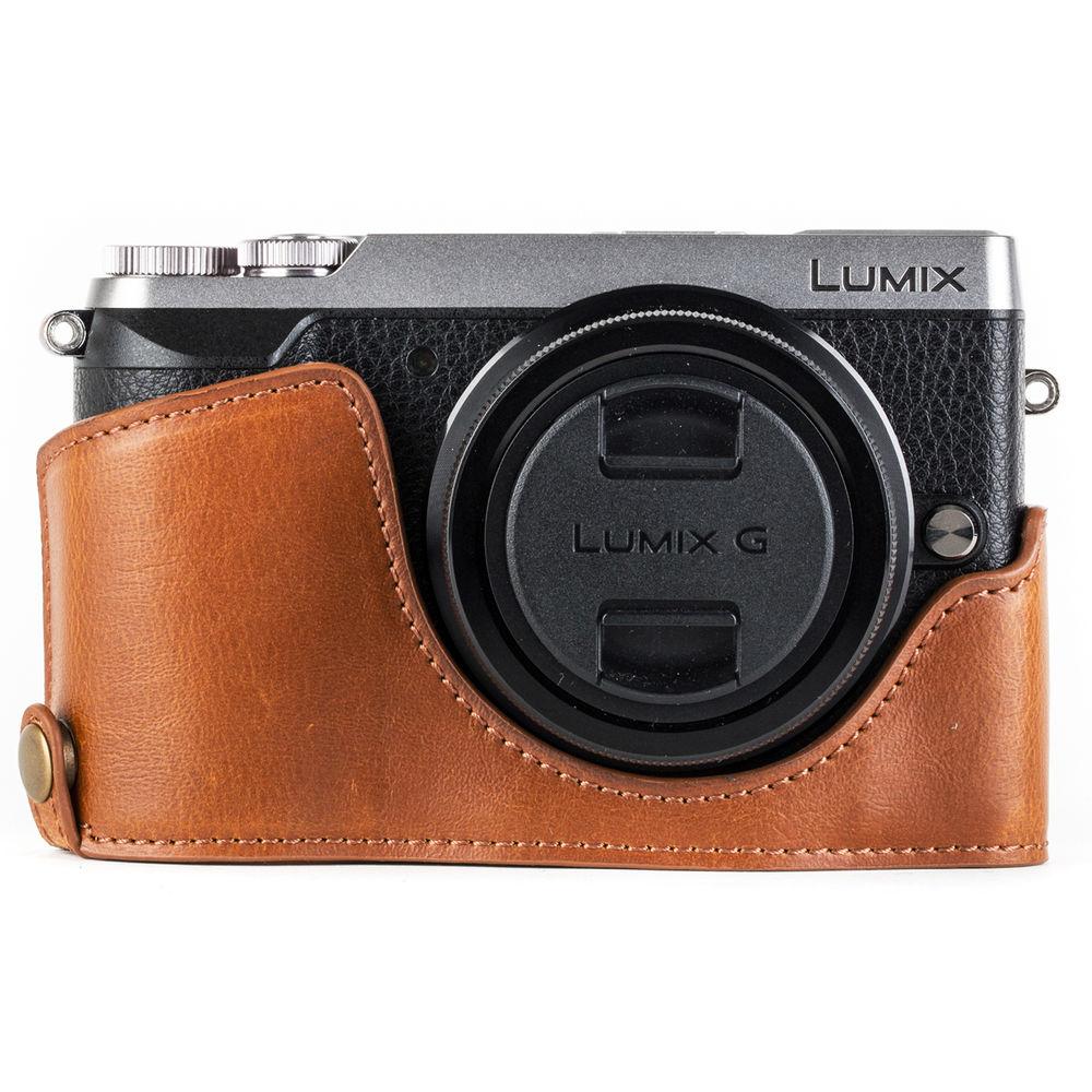 MegaGear Ever Ready Leather Camera Case for Panasonic Lumix DMC-GX85, GX80 with 12-32mm Lens
