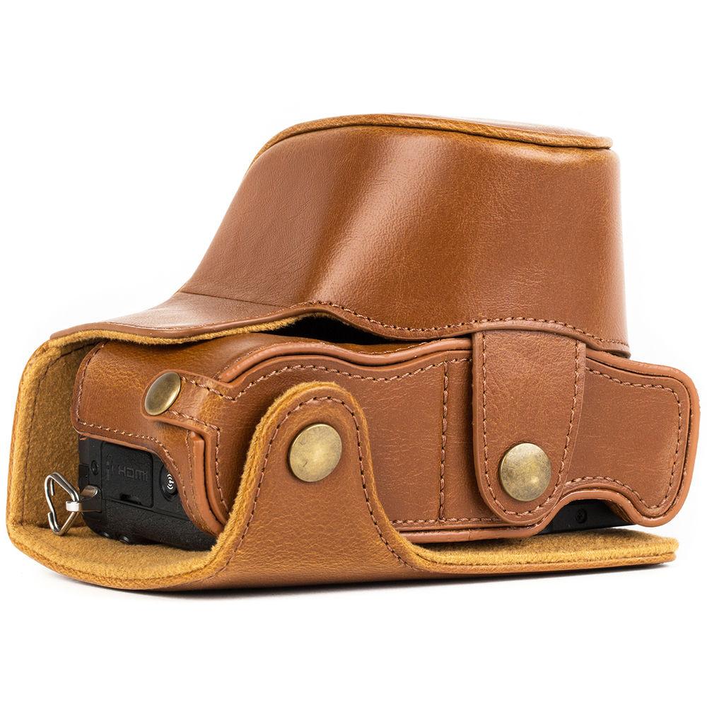 MegaGear Ever Ready Leather Camera Case for Panasonic Lumix DMC-GX85, GX80 with 12-32mm Lens