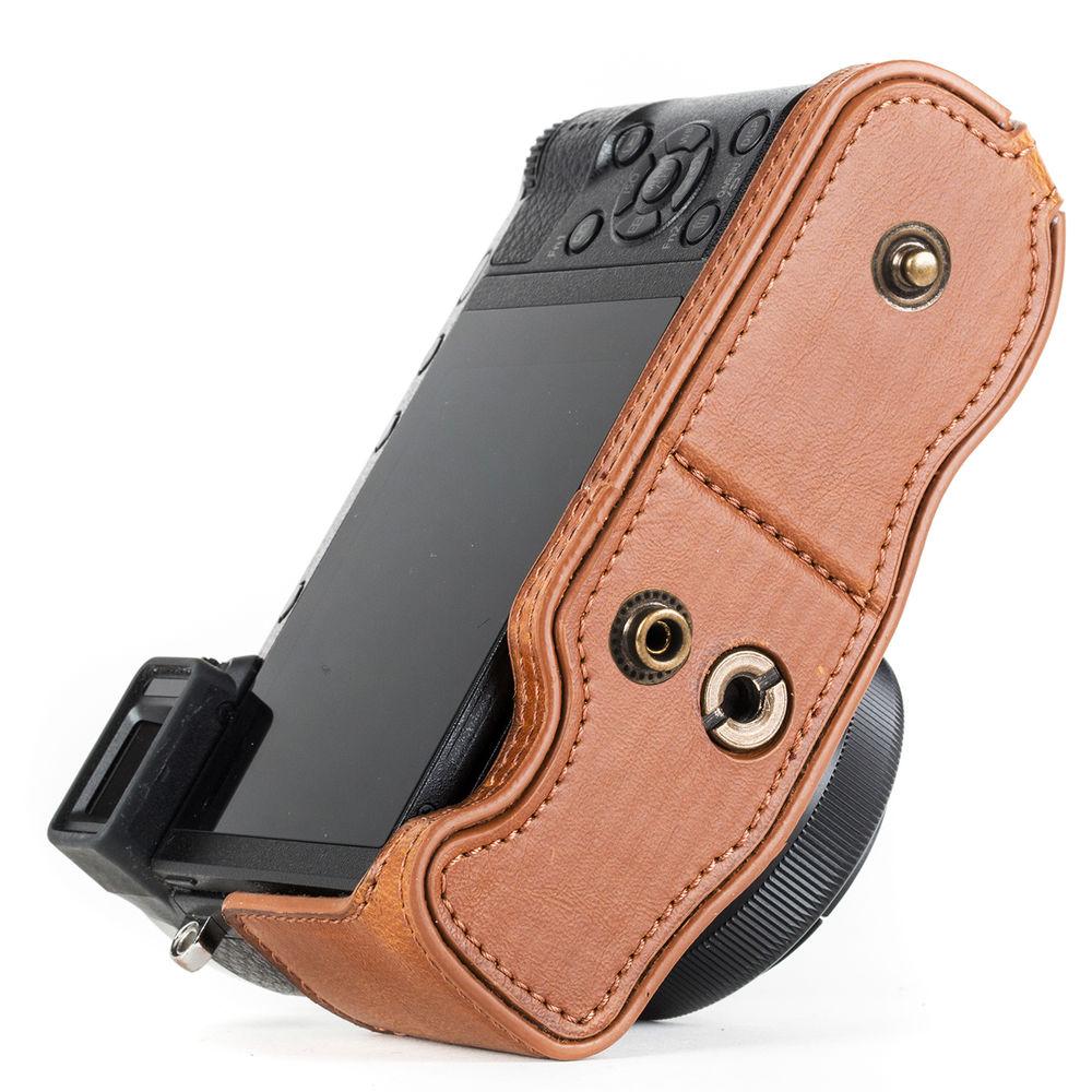 MegaGear Ever Ready Leather Camera Case for Panasonic Lumix DMC-GX85, GX80 with 12-32mm Lens