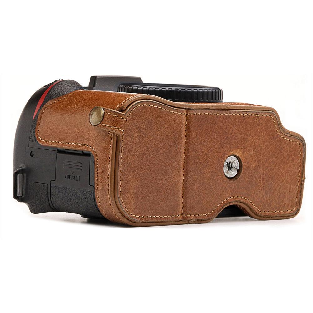MegaGear Nikon D7500 Ever Ready Genuine Leather Half Case and Strap