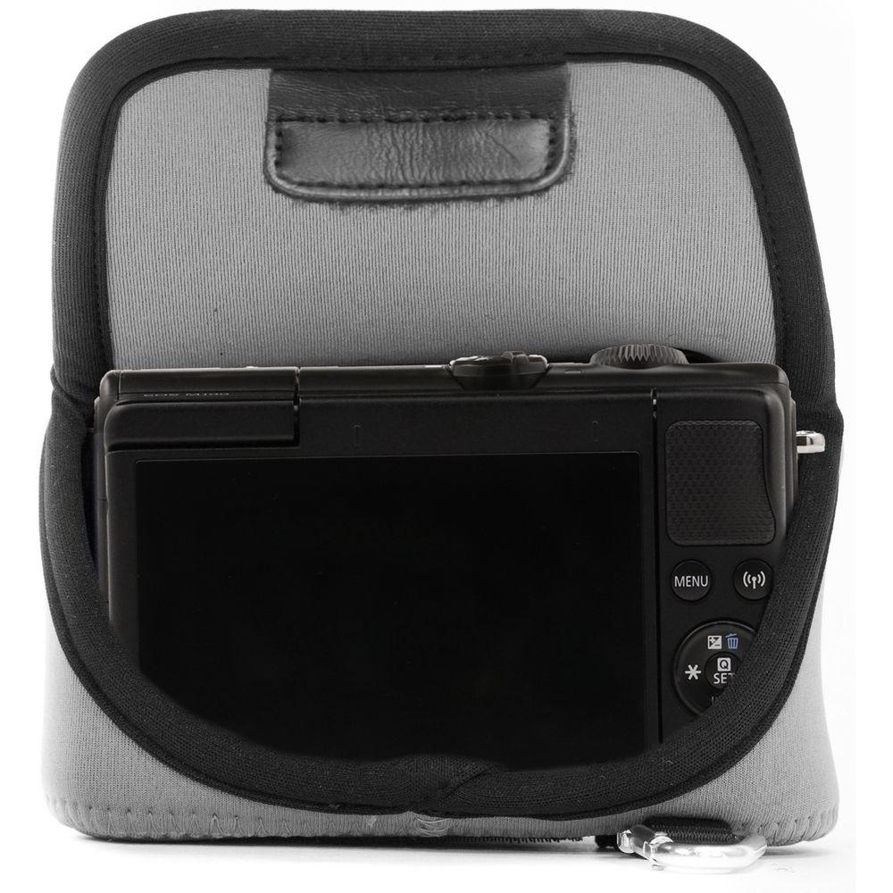 MegaGear Ultra-Light Neoprene Camera Case with Carabiner for Canon EOS M100 with 15-45mm