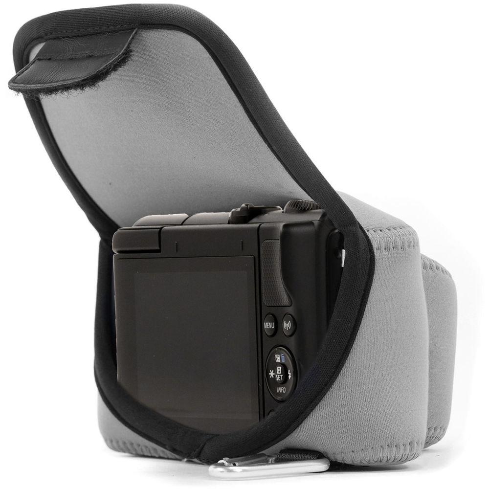 MegaGear Ultra-Light Neoprene Camera Case with Carabiner for Canon EOS M100 with 15-45mm