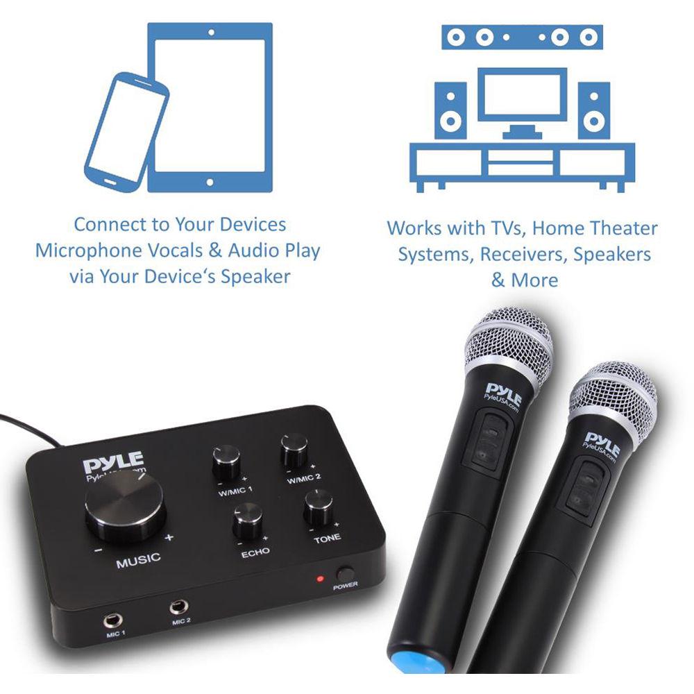 Pyle Pro PDWMKHRD22WM Home Theater Karaoke Wireless Microphone System