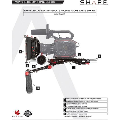 SHAPE Panasonic AU-EVA1 Camera Bundle Rig with Follow Focus Pro and 4 x 5.6" Matte Box