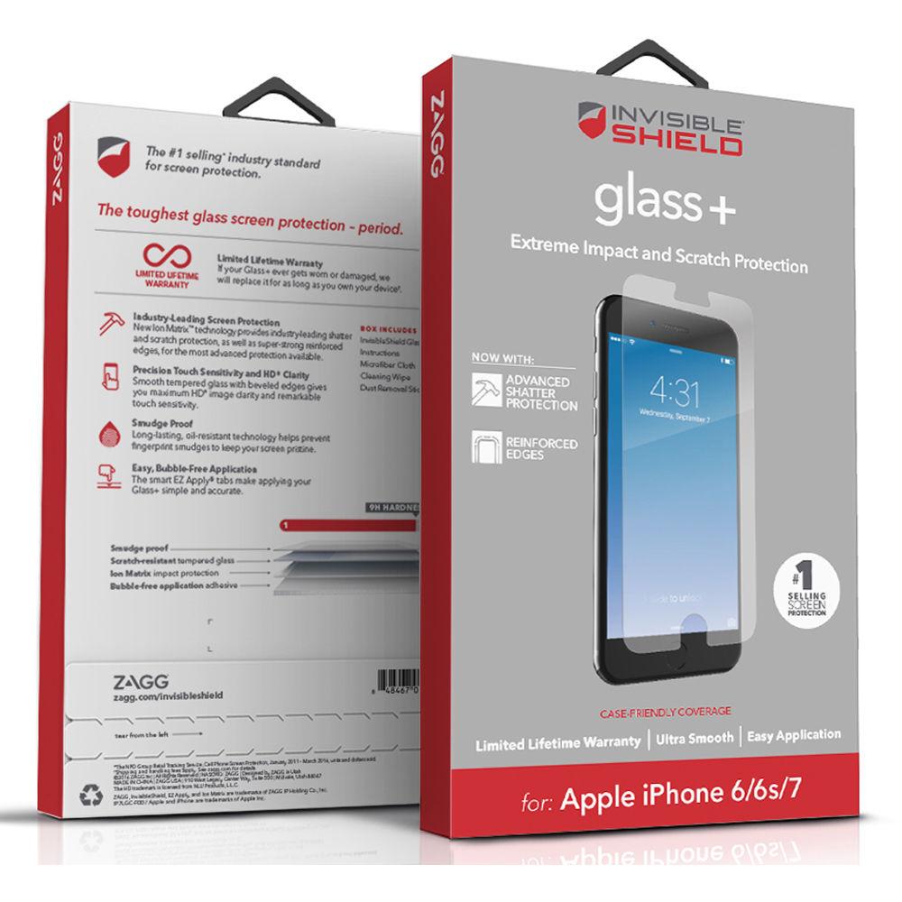 ZAGG InvisibleShield Glass Screen Protector for iPhone 6 6s 7 8