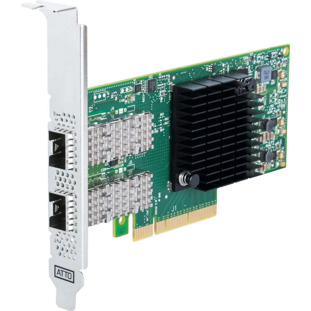 ATTO Technology FastFrame N322 SFP28 Dual-Port 25GbE PCIe 3.0 Optical Interface