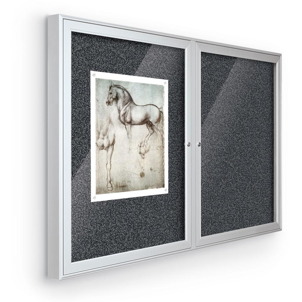 Best Rite Indoor Enclosed Two-Door Bulletin Board Cabinet