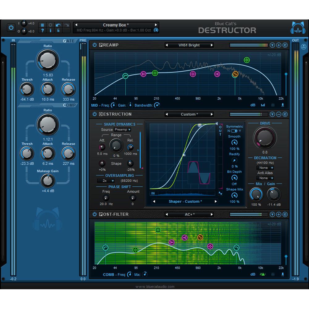 Blue Cat Audio Destructor - Distortion and Guitar Amp Simulation Plug-In