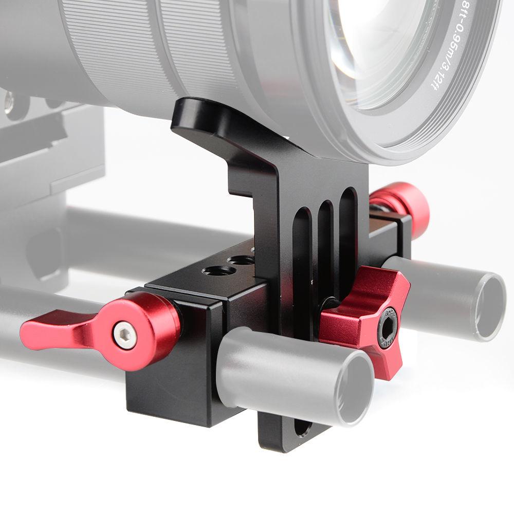 CAMVATE Adjustable Lens Support for 15mm Rods
