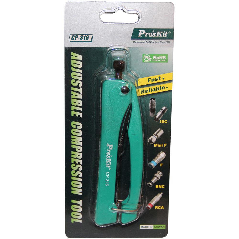 Eclipse Tools Adjustable Compression Tool for Crimping Connectors over 8mm on RG-58 59 6 Coaxial Cable