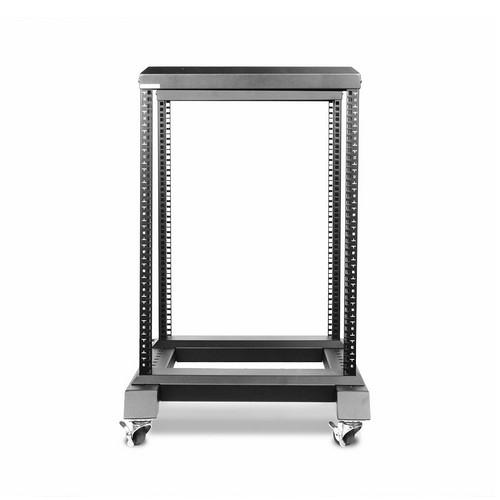 iStarUSA WO15AB-SH25 15 RU, 4-Post, Open-Frame Rack with 1 RU Tray