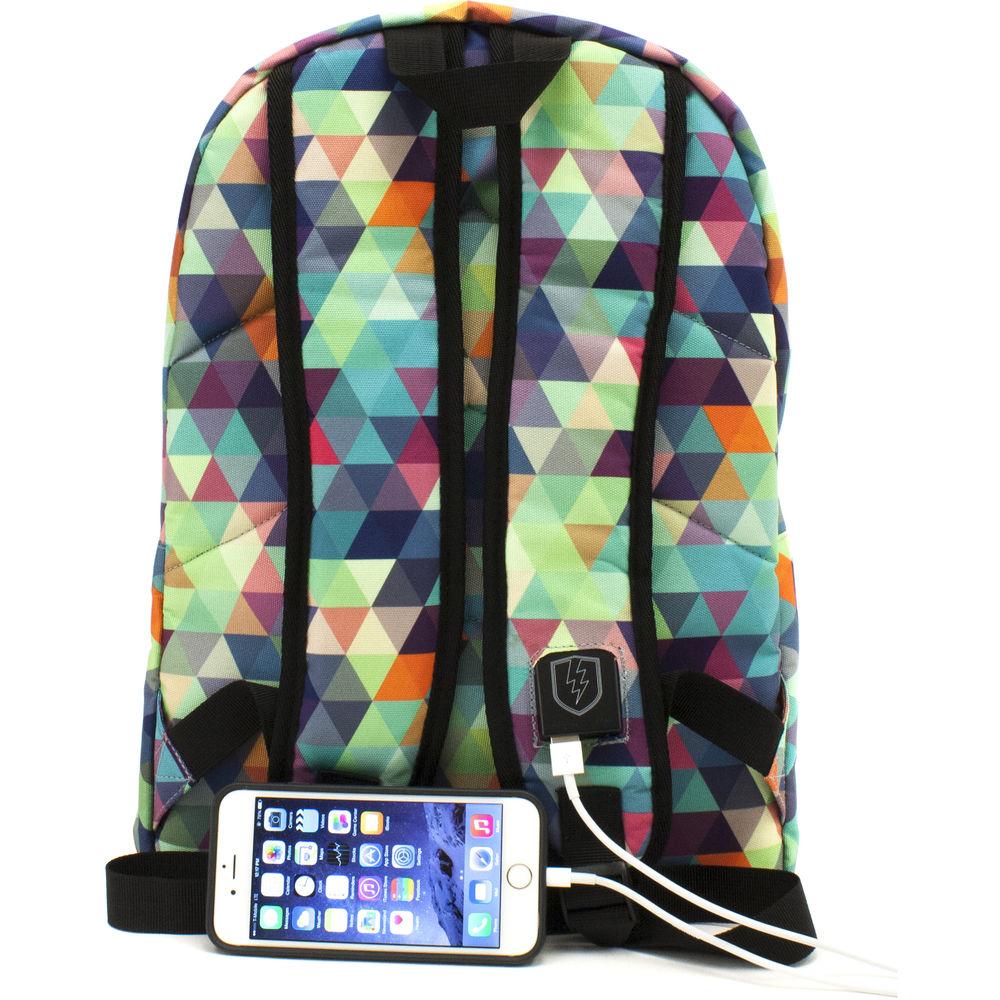 M-Edge Graffiti Backpack with Built-In Battery