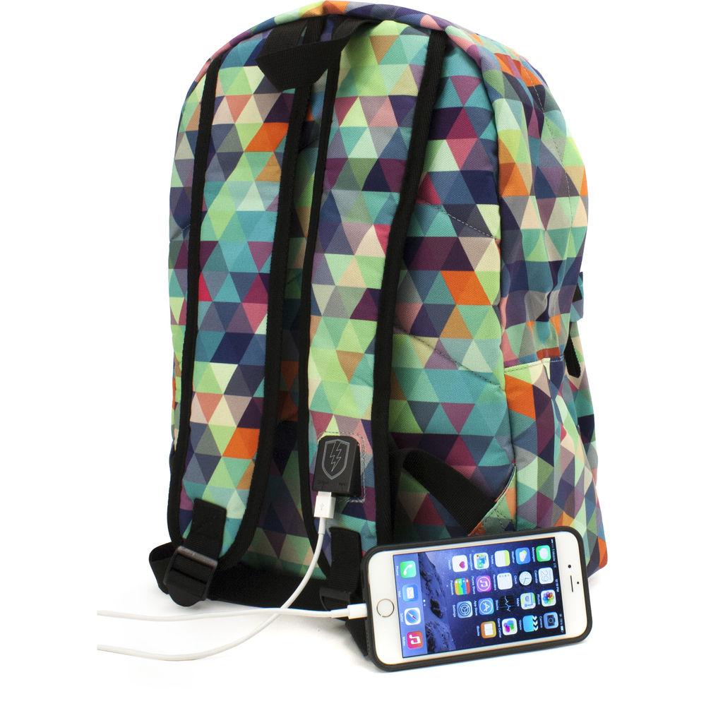 M-Edge Graffiti Backpack with Built-In Battery
