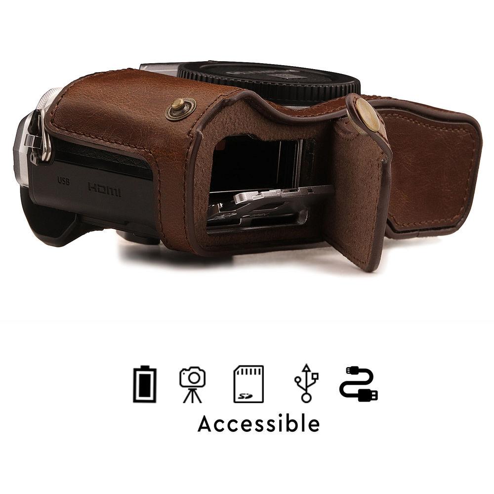 MegaGear Ever Ready Half Case and Strap for Olympus OM-D E-M10 Mark III