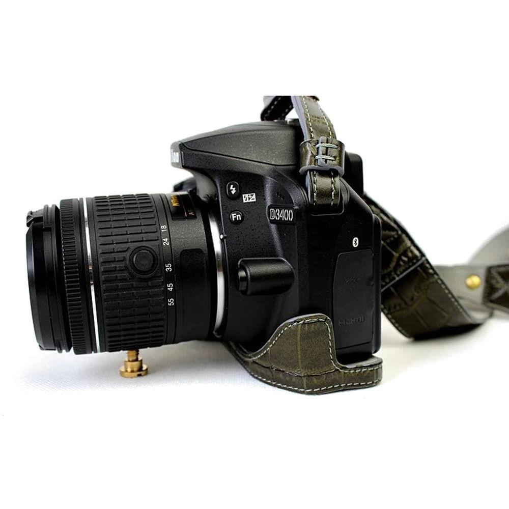 MegaGear Ever Ready PU Leather Half Case with Shoulder Strap for Nikon D3100-3400