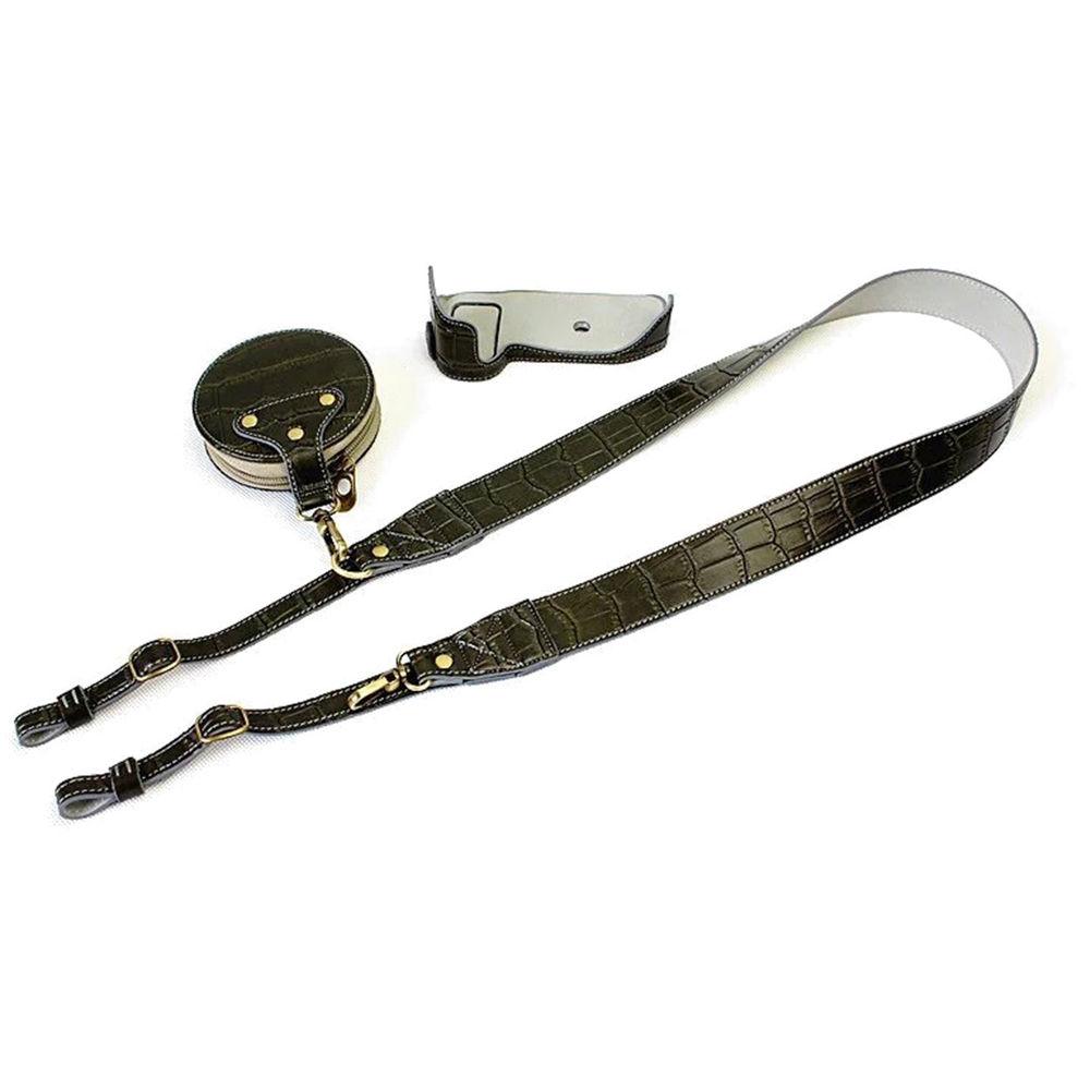 MegaGear Ever Ready PU Leather Half Case with Shoulder Strap for Nikon D3100-3400